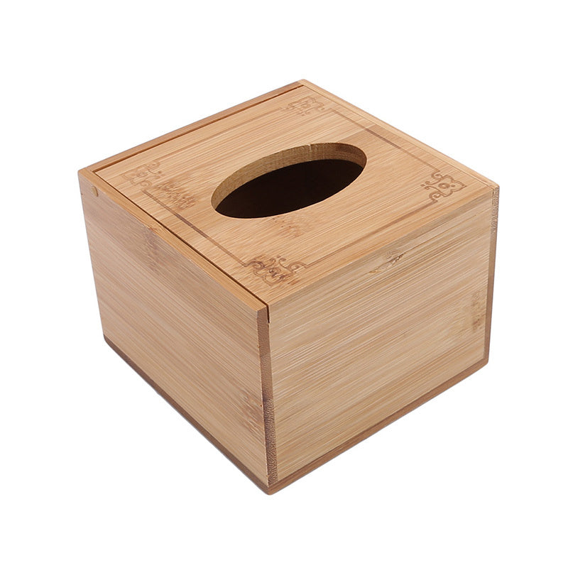 Bamboo Tissue Box & Roll Storage – Eco-Friendly Table Decor