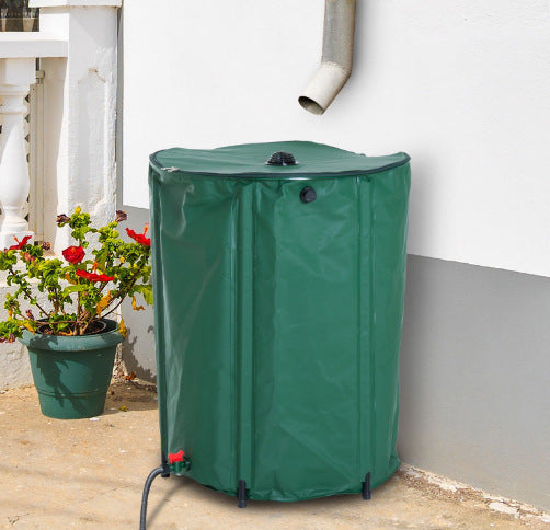 Garden Rainwater Collection & Recycling Bucket – 225L PVC Drip Irrigation Barrel for Home Gardening
