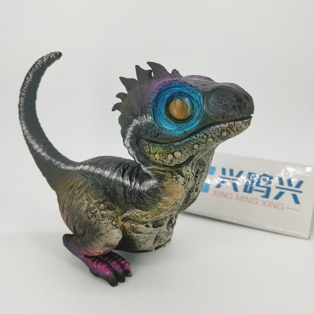 Cute Velociraptor Resin Dinosaur Statue – Realistic Garden & Table Decor for Kids and Adults