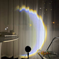 🌙 INS USB Moon Lamp – LED Rainbow Neon Sunset Projector Light