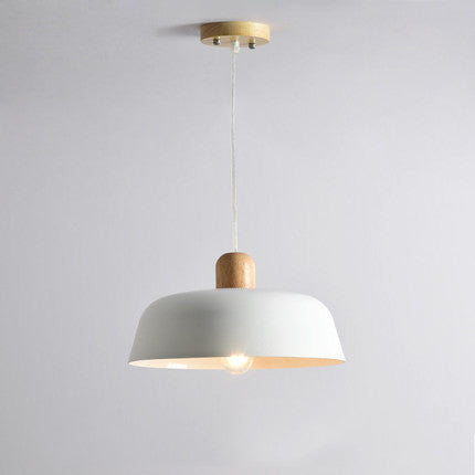Nordic Wood Pendant Light – Round Hanging Lamp for Kitchen, Dining Room & Bedside