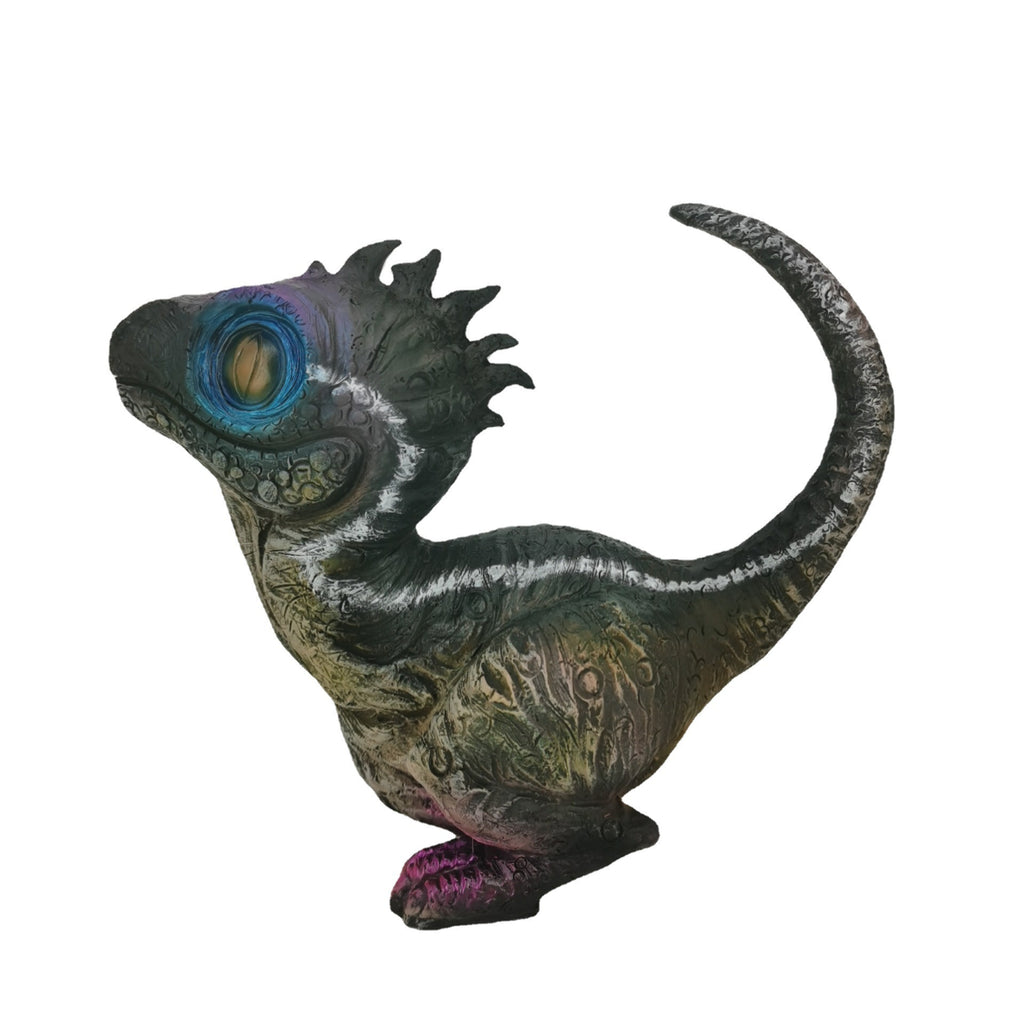 Cute Velociraptor Resin Dinosaur Statue – Realistic Garden & Table Decor for Kids and Adults