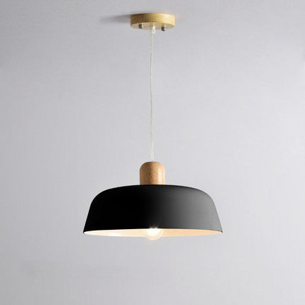 Nordic Wood Pendant Light – Round Hanging Lamp for Kitchen, Dining Room & Bedside