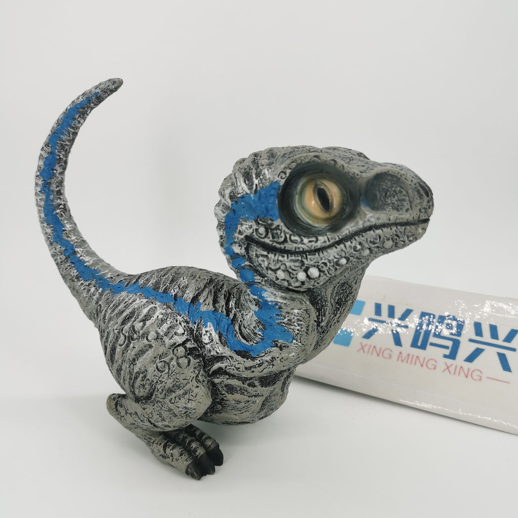 Cute Velociraptor Resin Dinosaur Statue – Realistic Garden & Table Decor for Kids and Adults