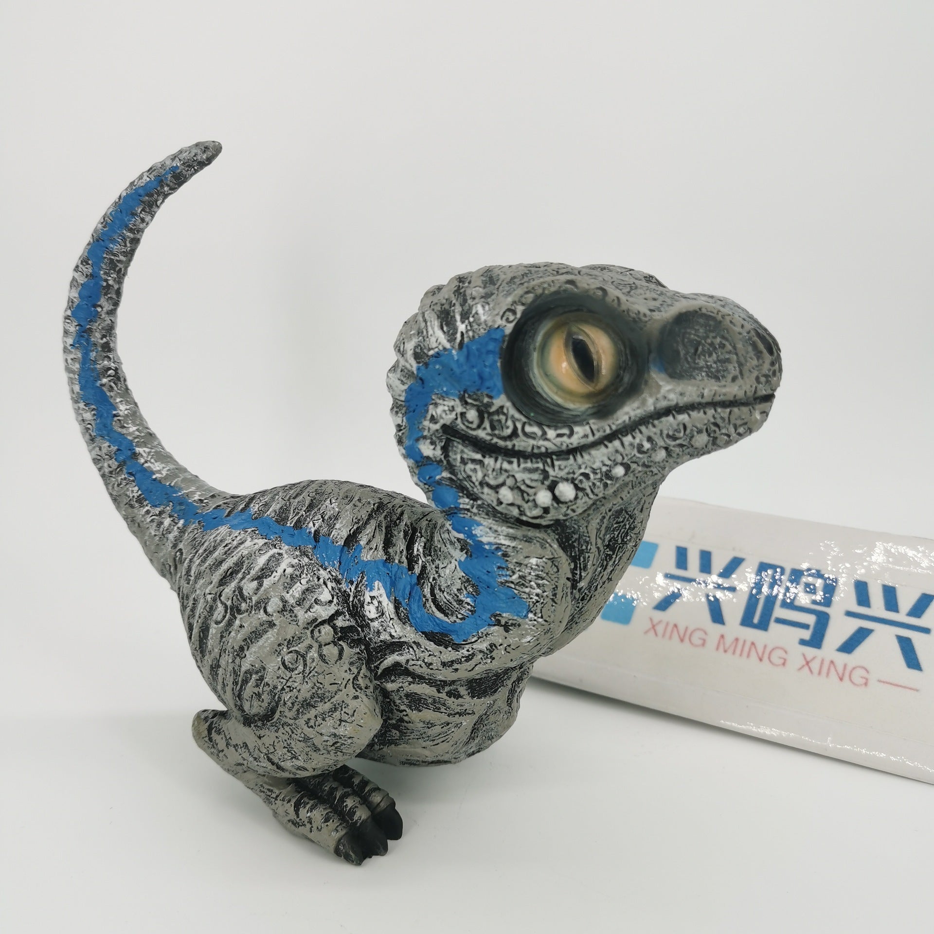 Cute Velociraptor Resin Dinosaur Statue – Realistic Garden & Table Decor for Kids and Adults
