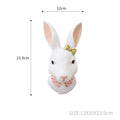 Cartoon Rabbit Wall Decor – Cute Animal Resin Wall Hanging for Home
