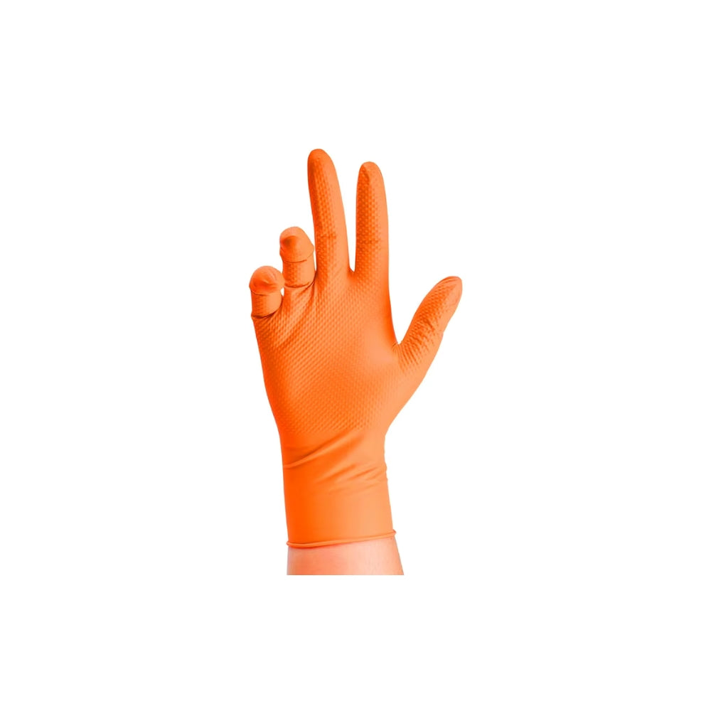 Heavy Duty 8Mil Orange Nitrile Gloves