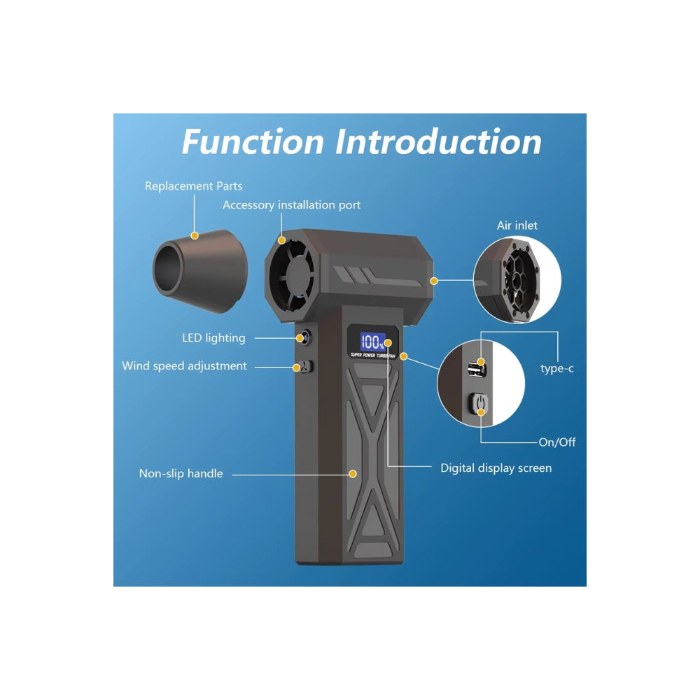 P70 Air Blower 110000RPM Cordless Turbo Air Duster