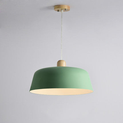 Nordic Wood Pendant Light – Round Hanging Lamp for Kitchen, Dining Room & Bedside
