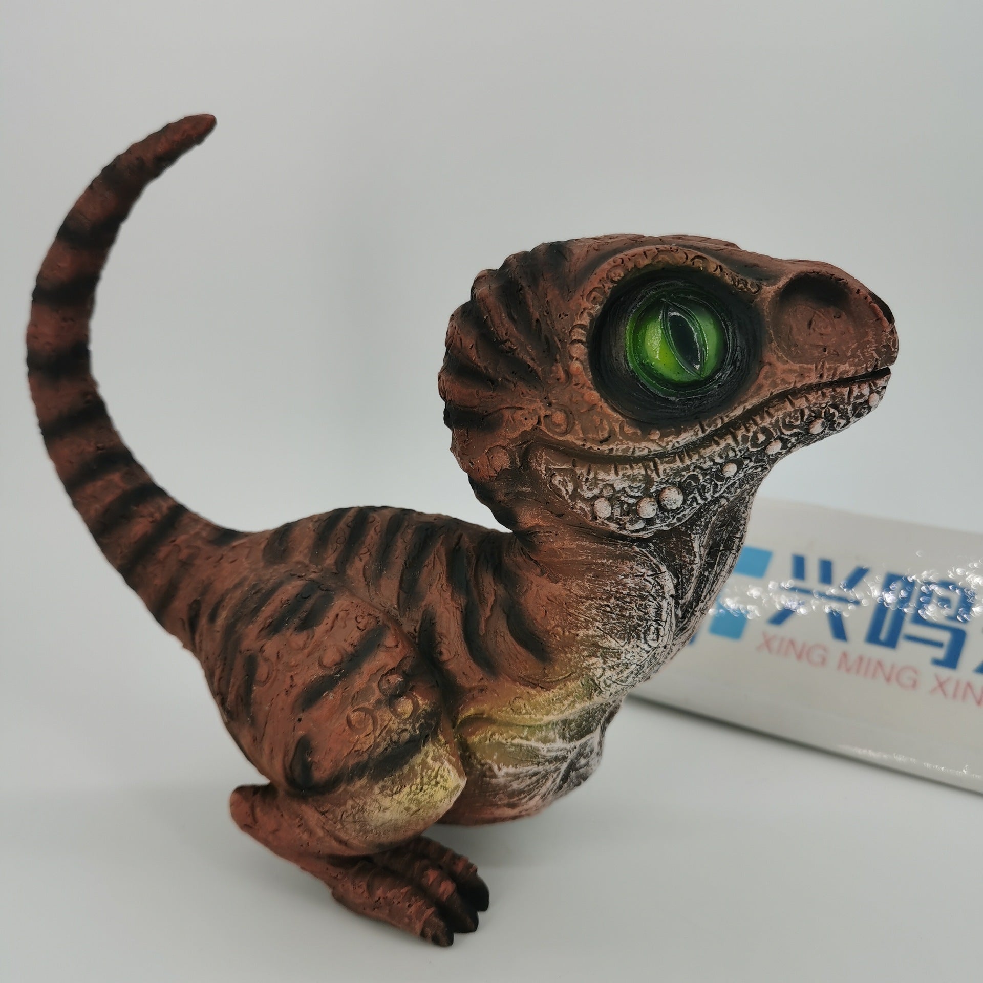 Cute Velociraptor Resin Dinosaur Statue – Realistic Garden & Table Decor for Kids and Adults